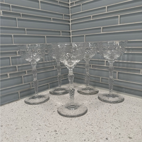 Libbey Other - Set Of 5 Libbey Rock Sharpe Salon 5 7/8 Liquor Cocktail Glasses